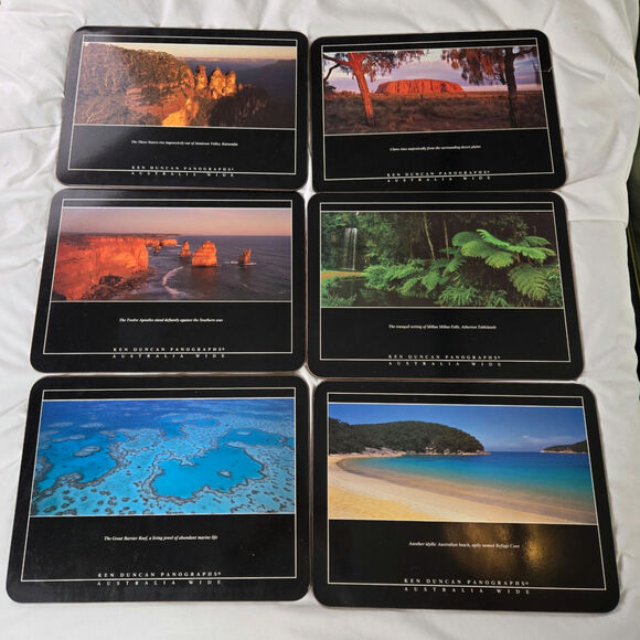 Jason Products Ken Duncan panograph scenes Australia Wide Collection 6 placemats - Picture 1 of 15